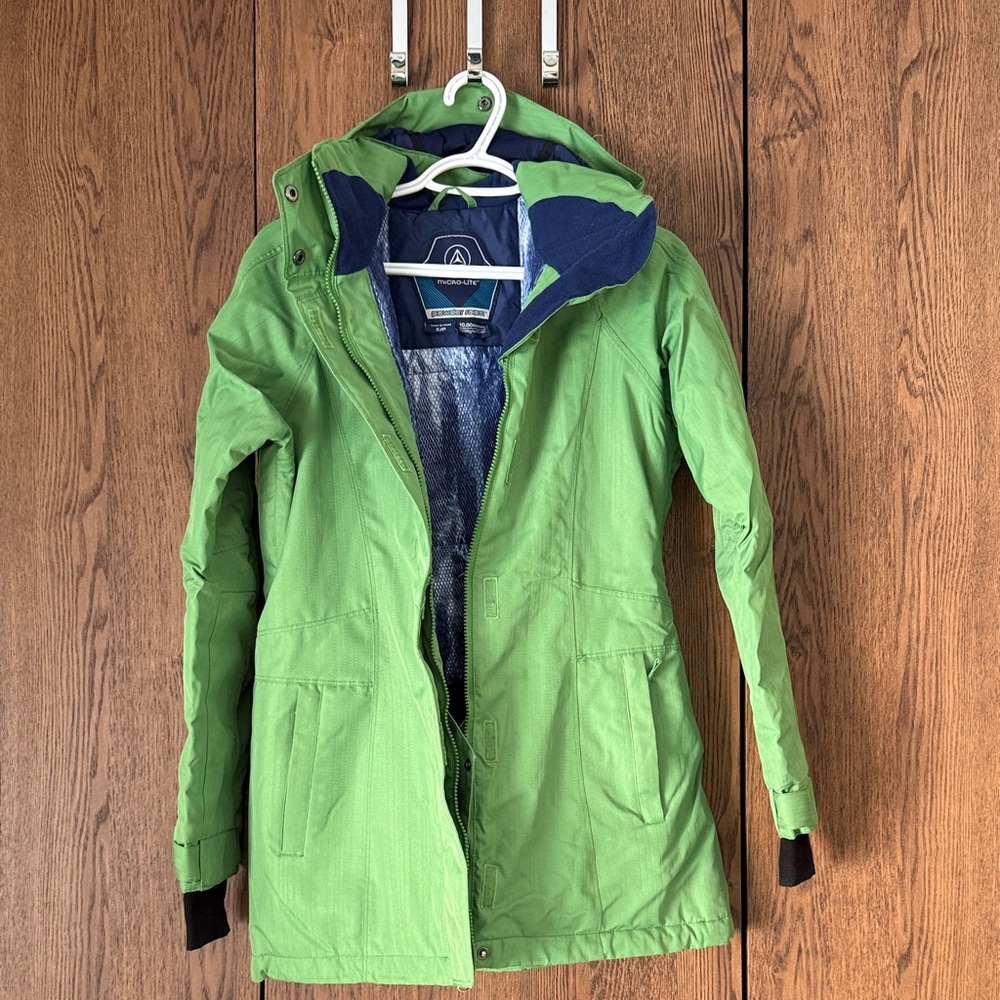 Women's Green Ski Jacket with Hood - [Brand]